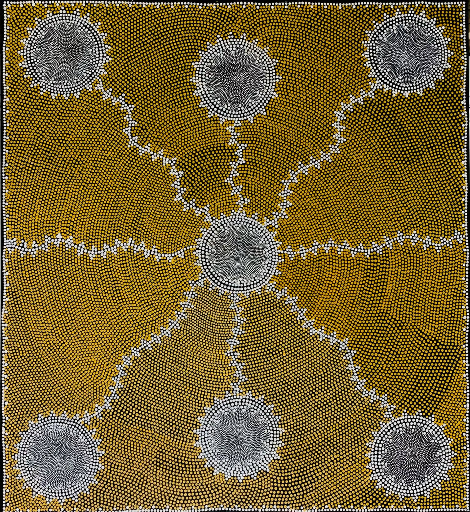 Mary Ross – Bush Damper Dreaming 114cm x 105cm